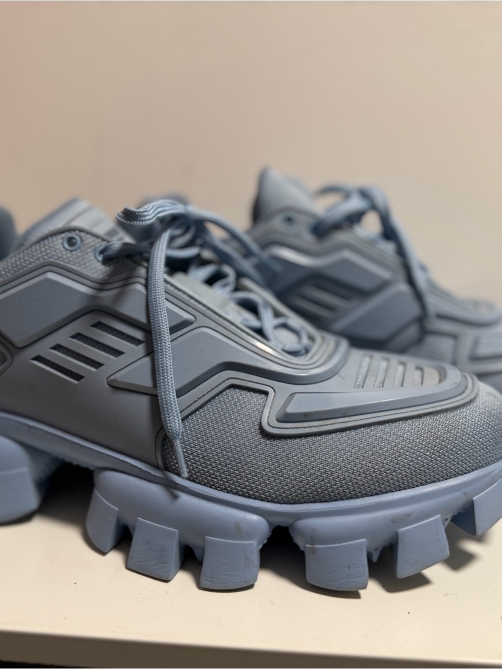 Prada Cloudbust Sneakers in Light Blue (UK 8, US 9.5)